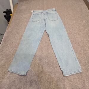 Old Navy OG Loose High Rise Jeans Size 12 NWT Light Wash Acid Wash Straight Leg